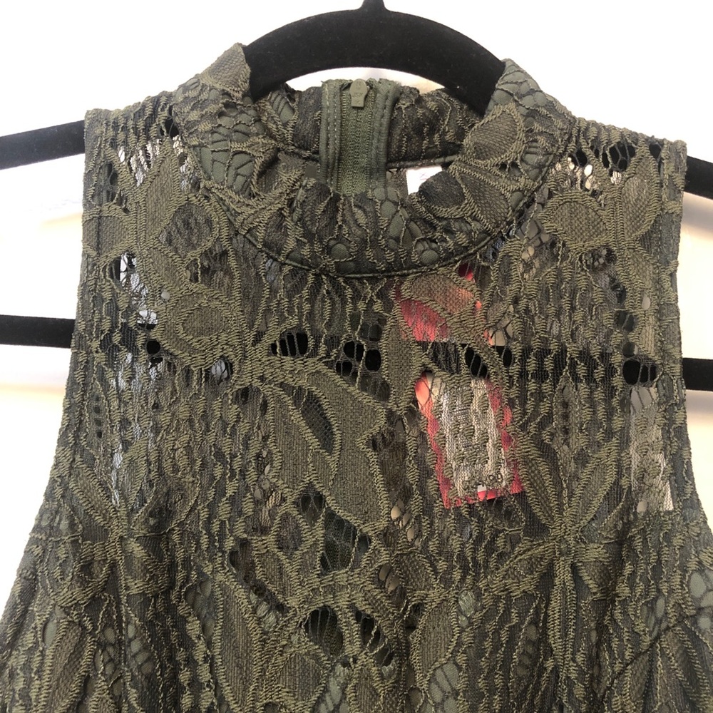 Xhilaration high neck dress olive green